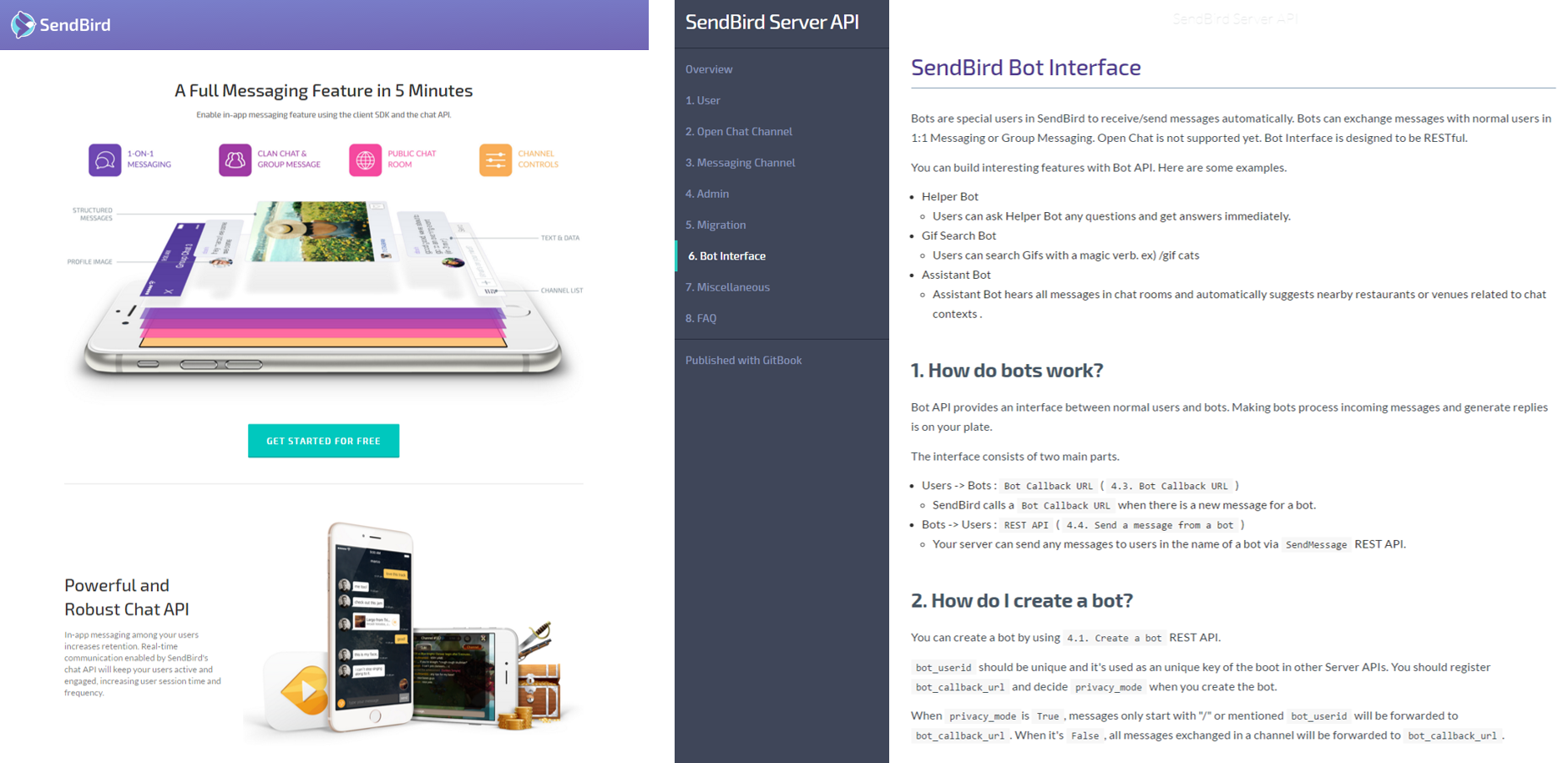 Blog Sendbird bot interface