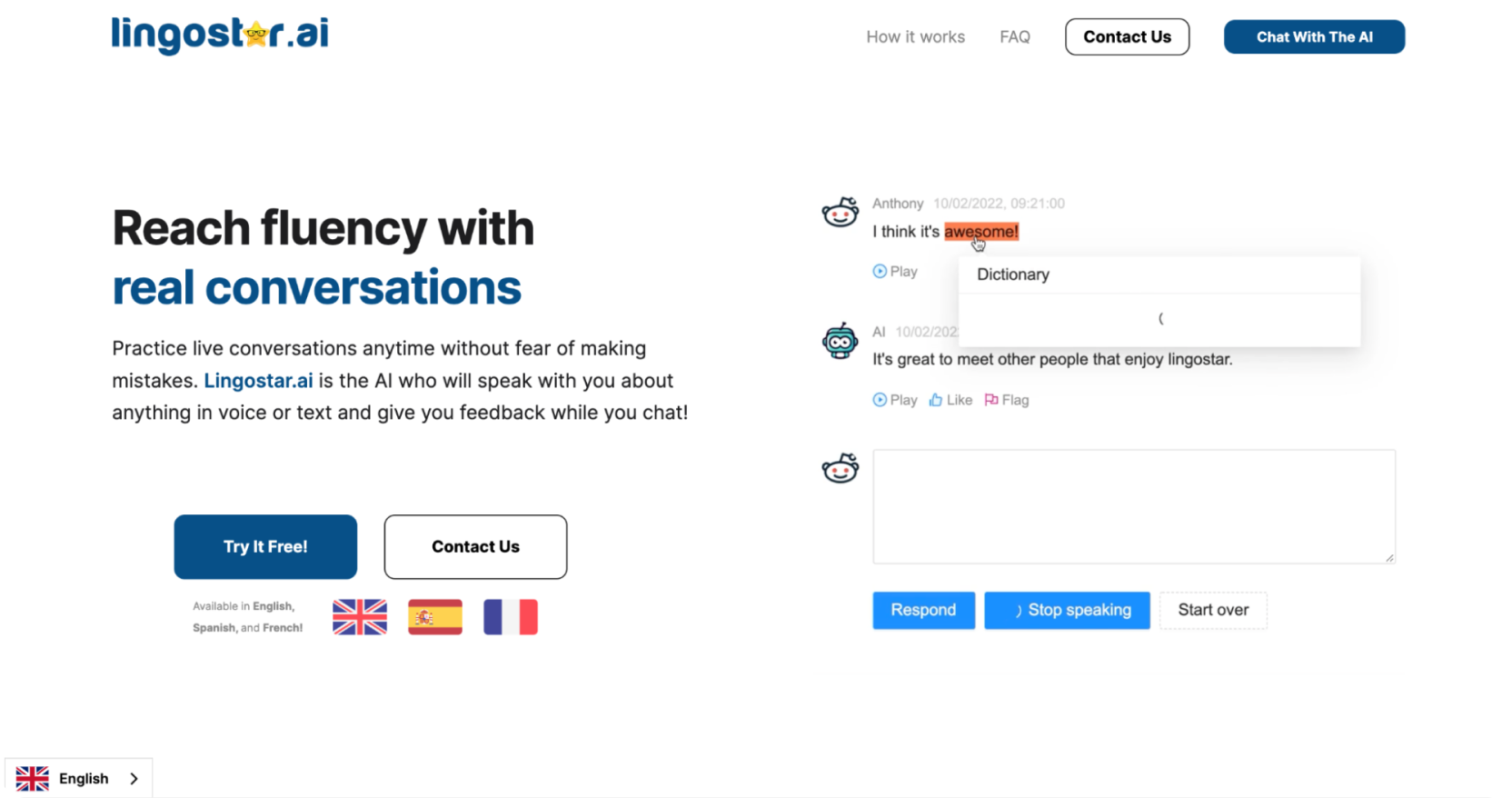 One of the best AI chatbots in 2024: Lingostar.ai