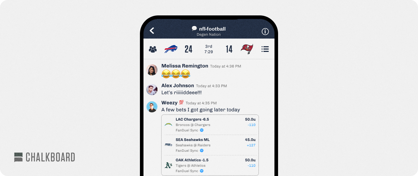 Sports betting apps provide 1:1 chat and group chat so users can form their own communities inside the app.