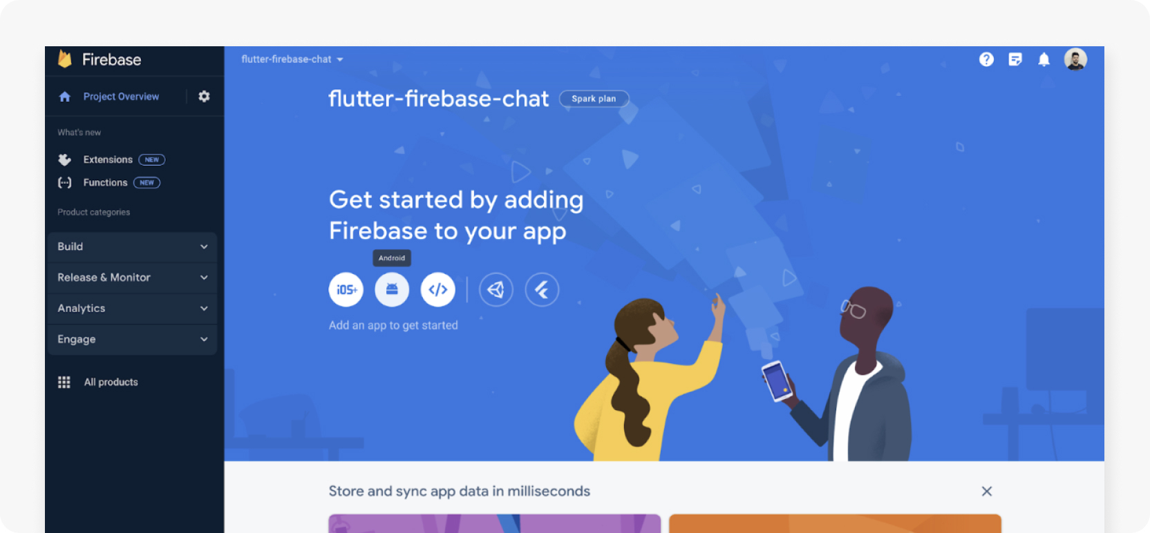 Firebase console