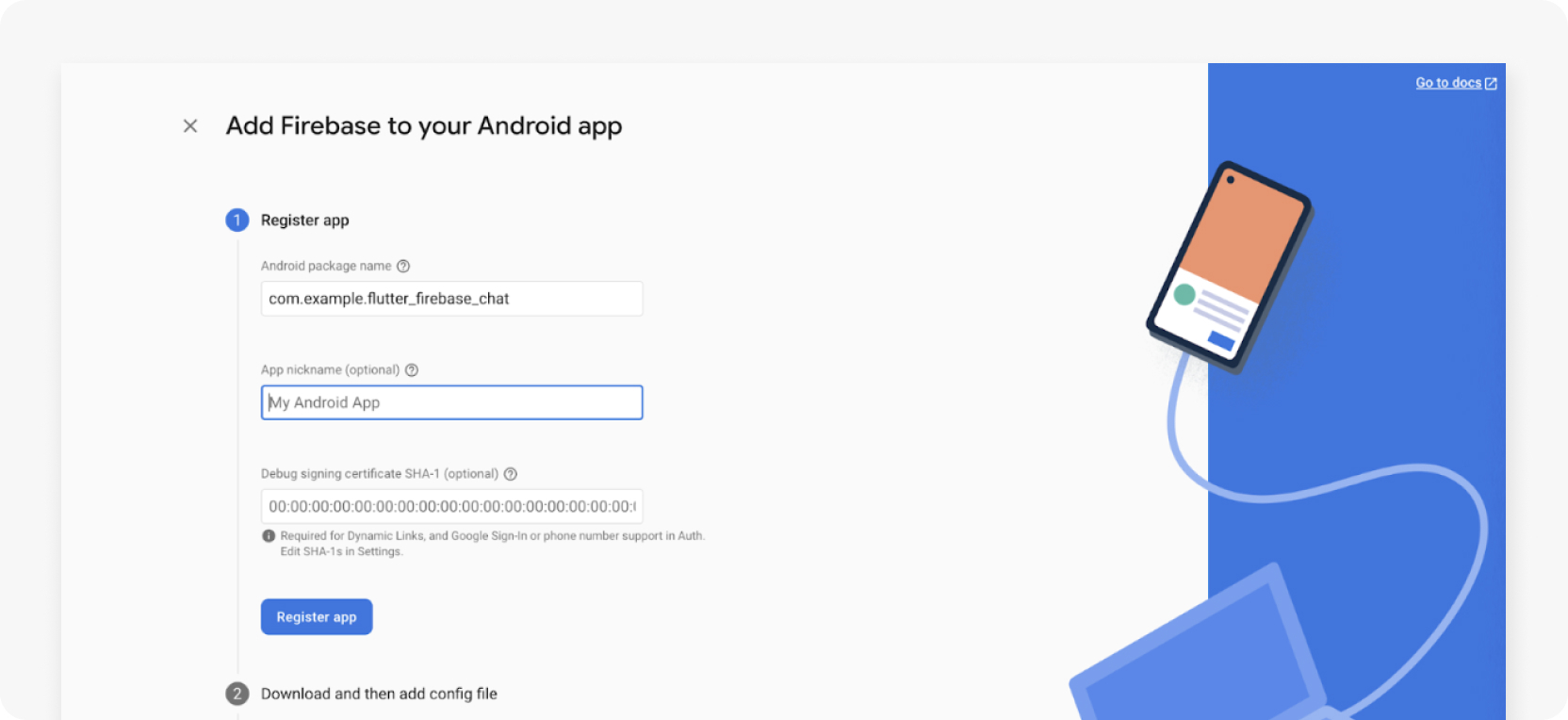 Register app