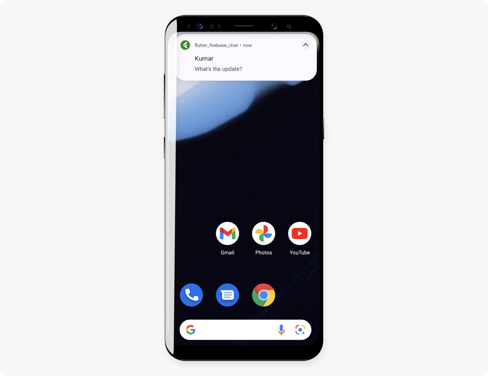 A push notification on an Android device