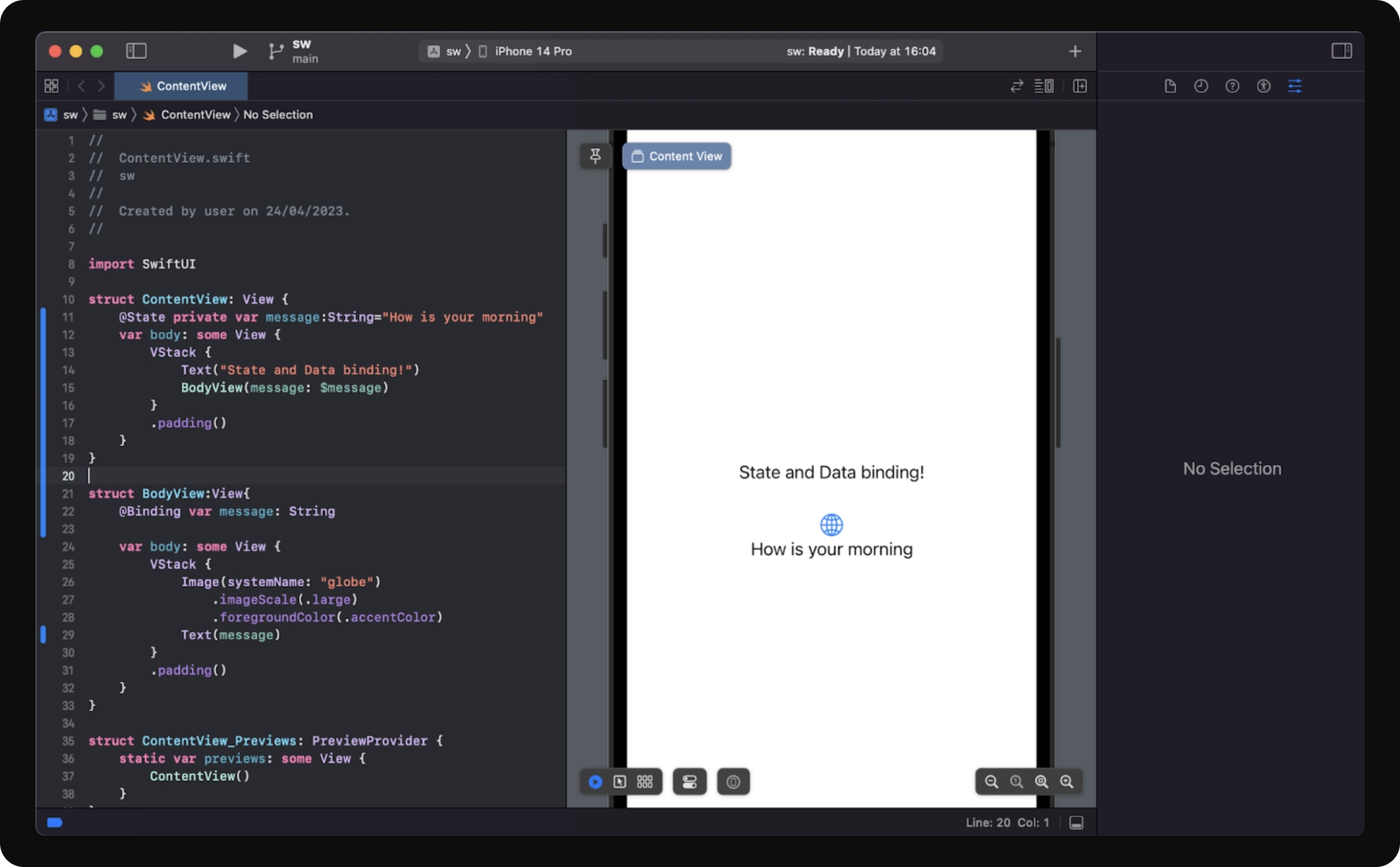 Previews and live editing in XCode