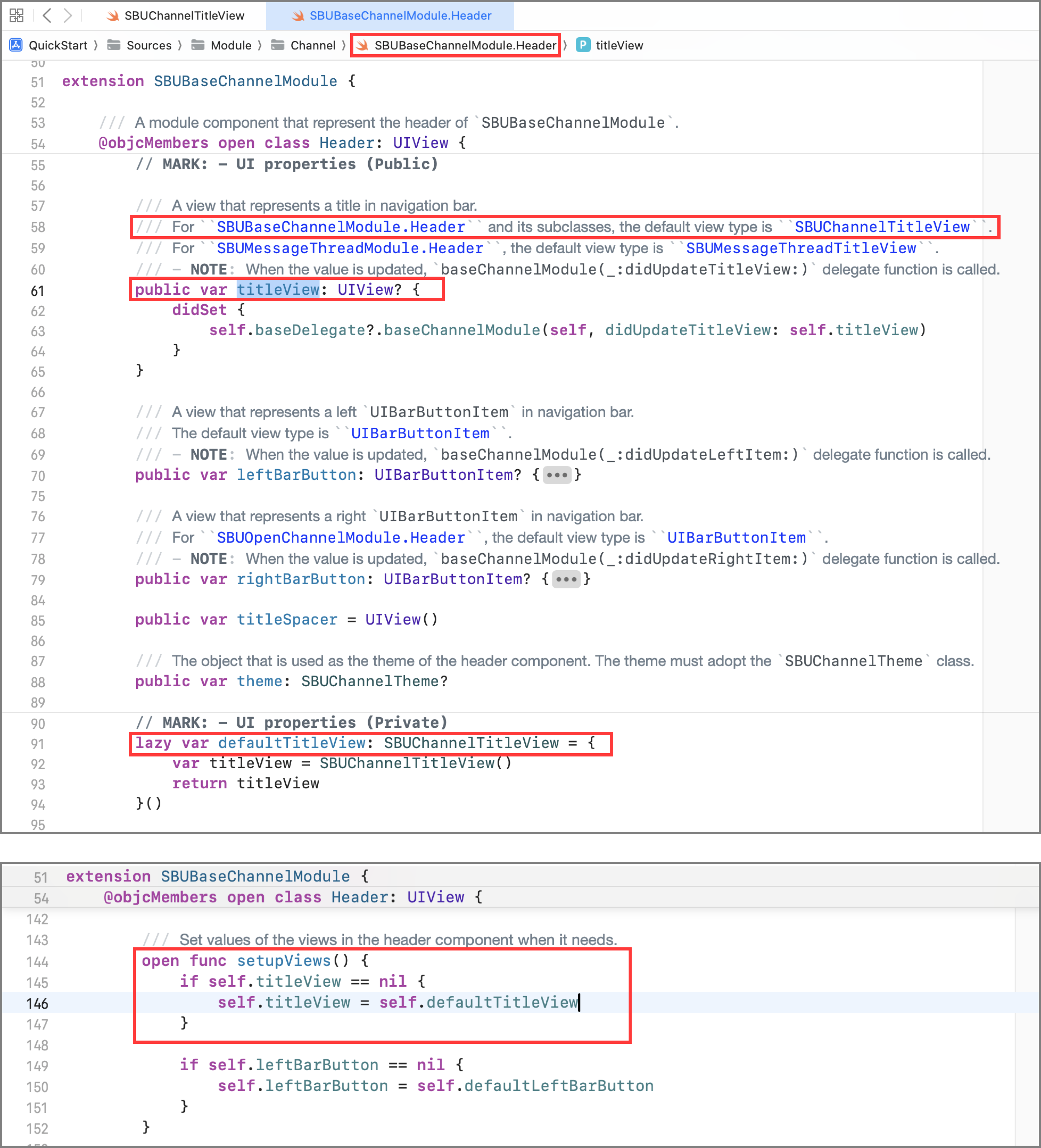 An image of the SBUBaseChannelModule.Header