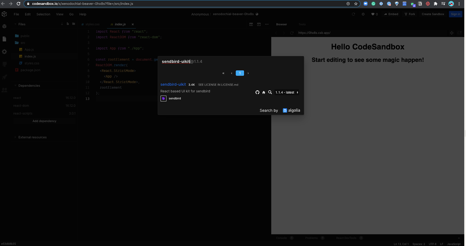 Tutorial Adding Sendbird UIKit dependencies