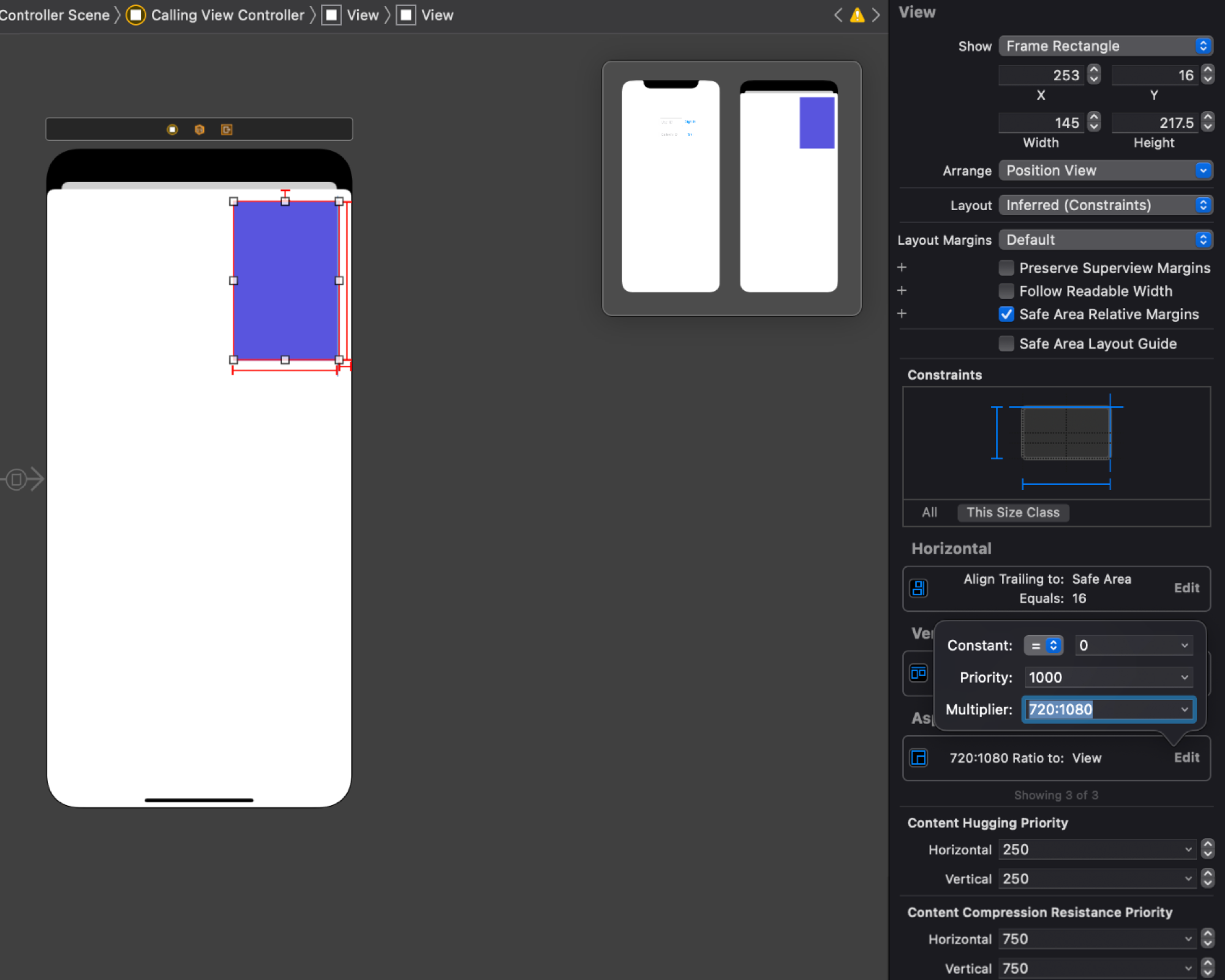 Tutorial aspect ratio multiplier