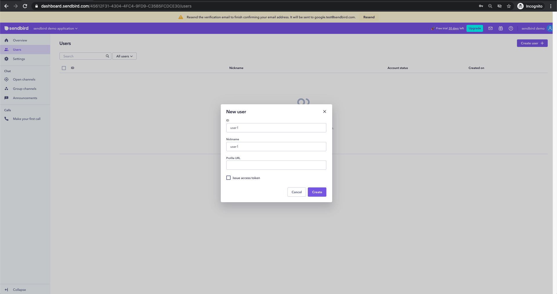 Tutorial Create user
