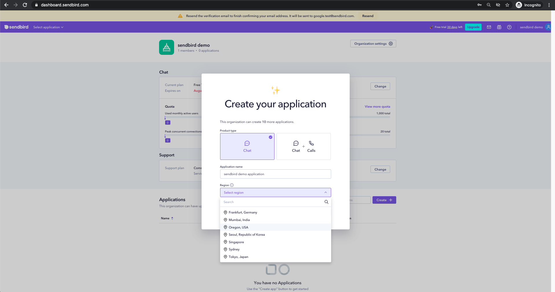 Tutorial Create your application