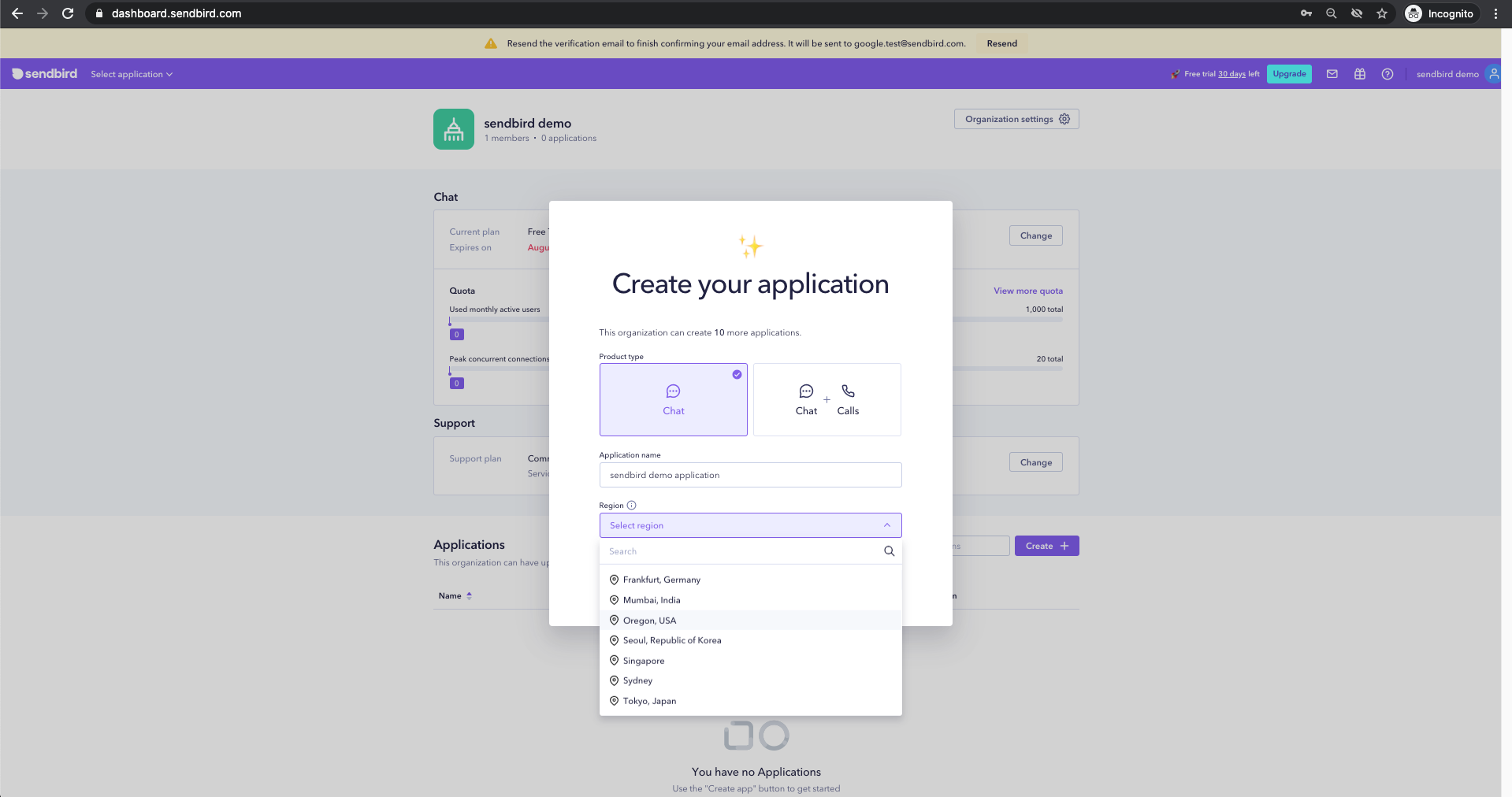 Tutorial Create your application