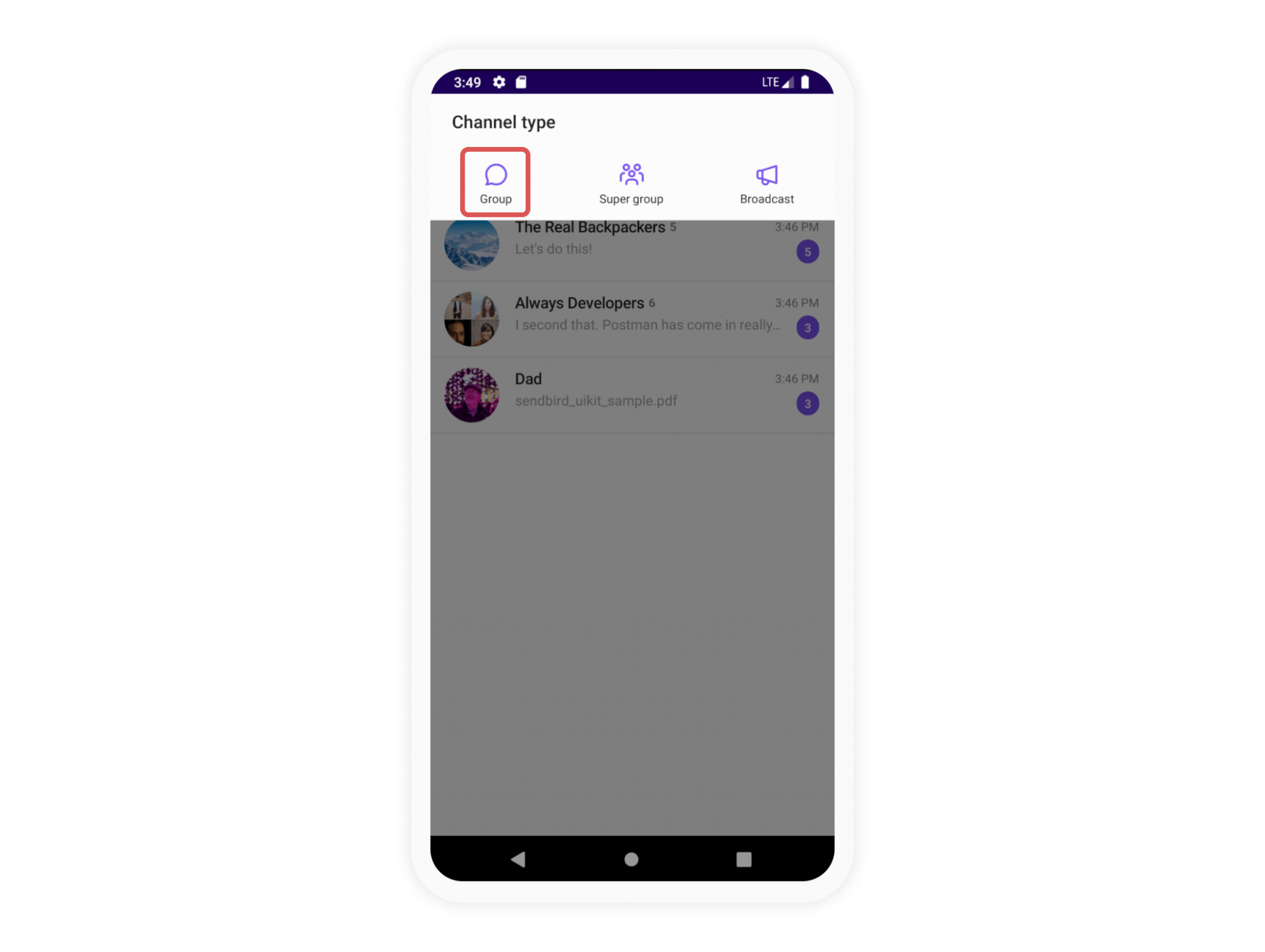 Tutorial Group button