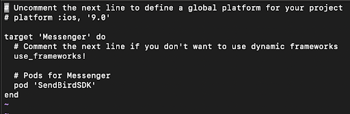 Tutorial Podfile