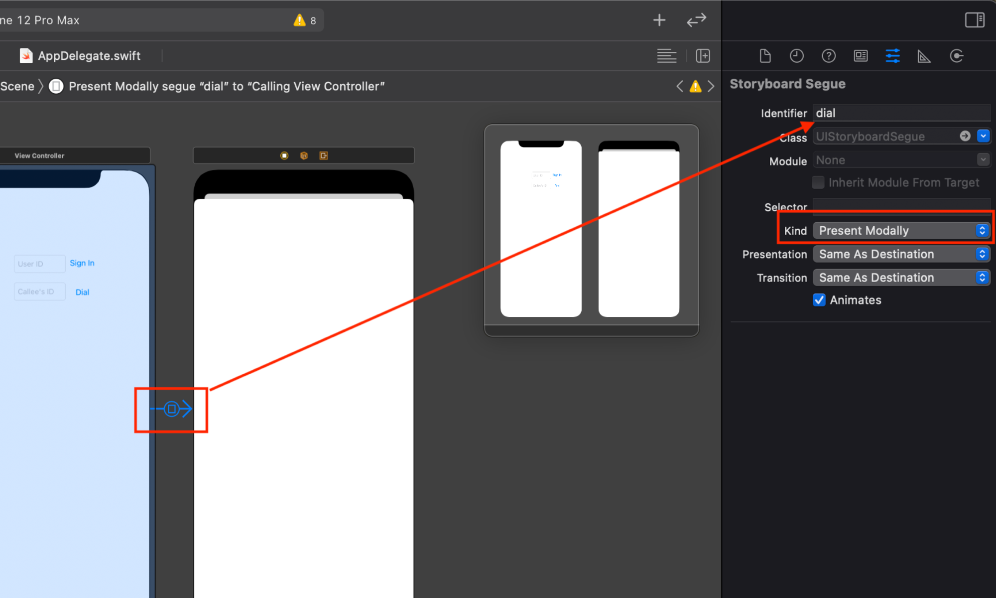 Tutorial Present Modally