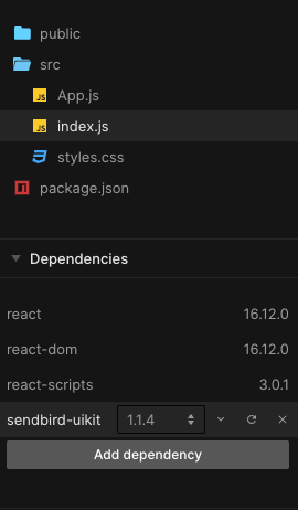 Tutorial Sendbird UIKit dependencies are connected