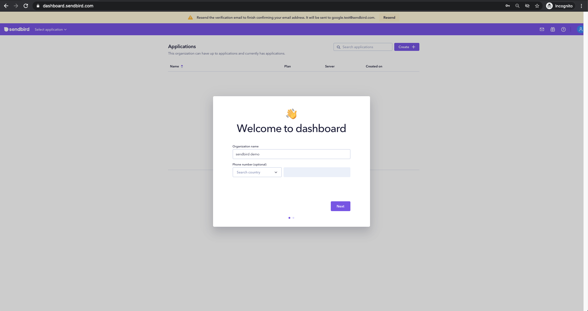 Tutorial Welcome to dashboard