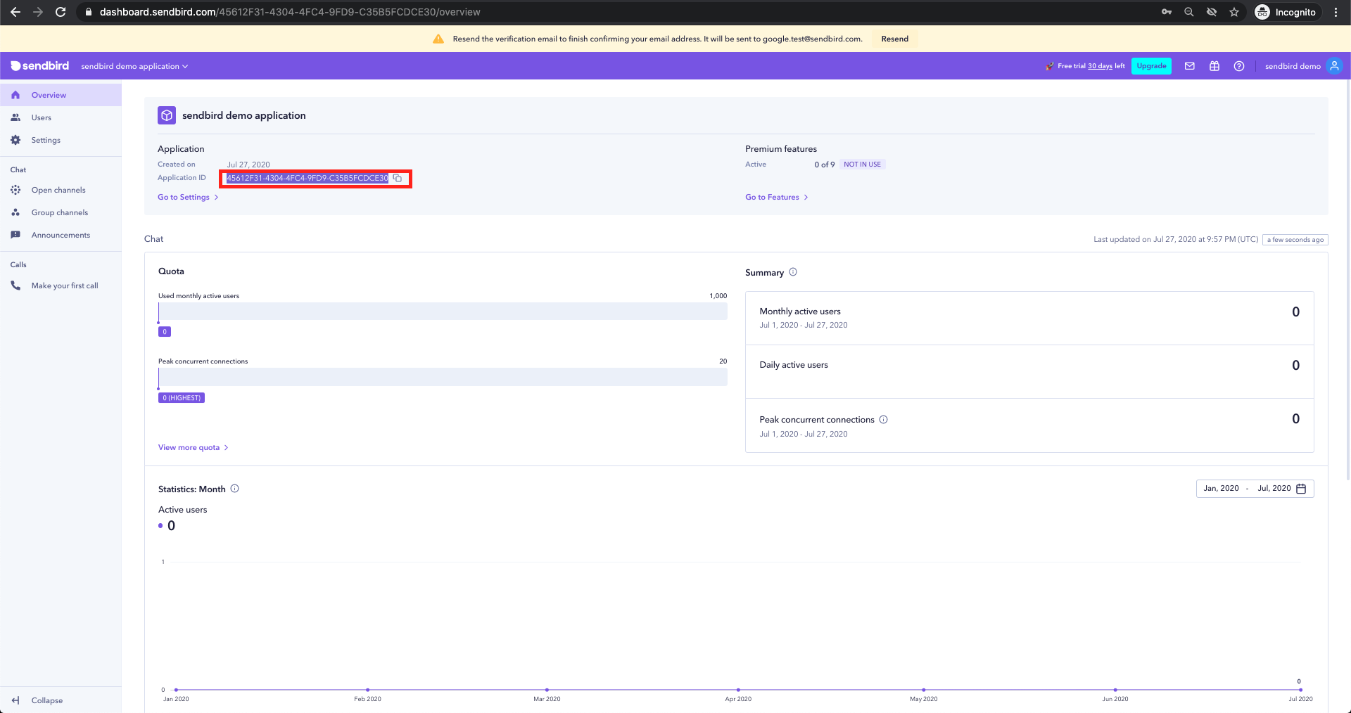 Tutorial applicationID