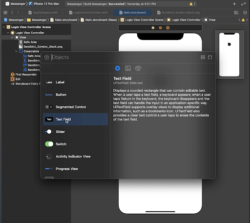 Tutorial text field
