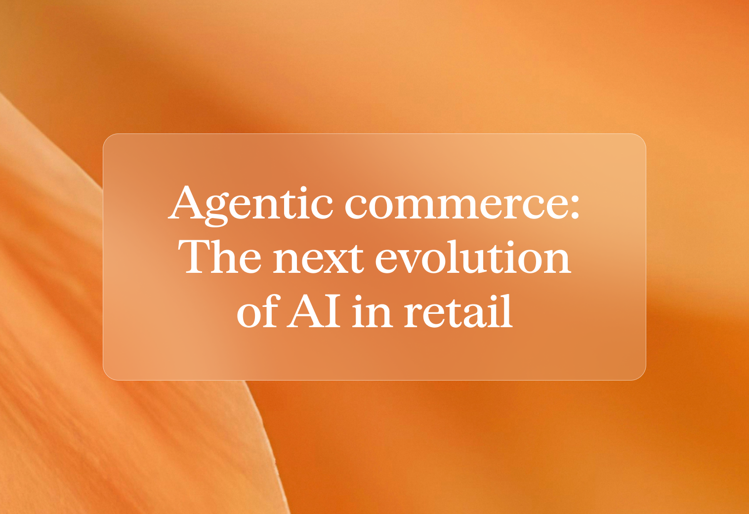 Agentic commerce header