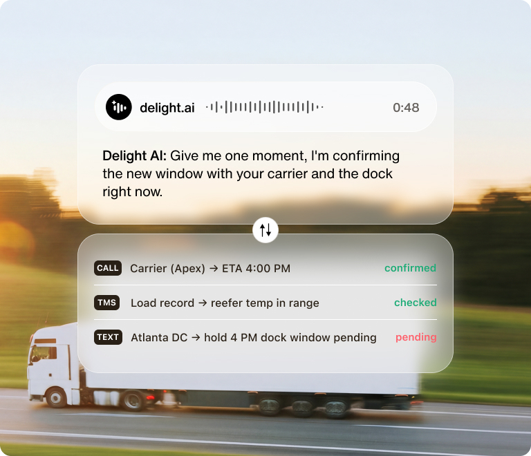 Ai agent for logistics and supply chain