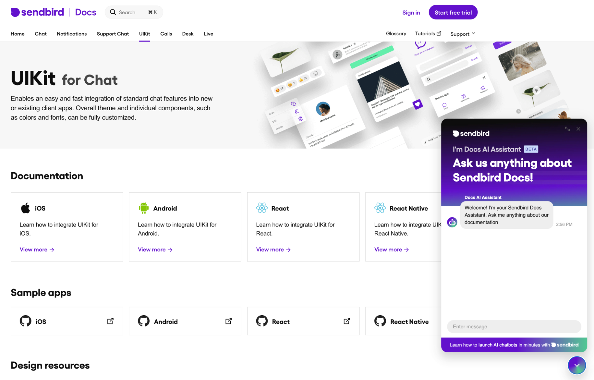 Figure 1. SmartAssistant AI knowledge chatbot widget