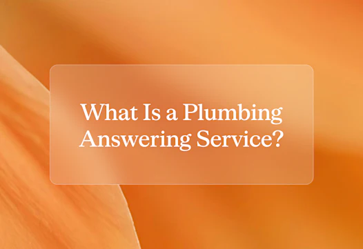 What is a plumbing answering service?