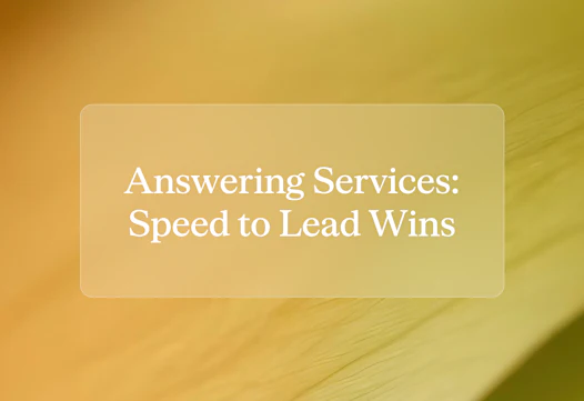 What is an answering service for home services?