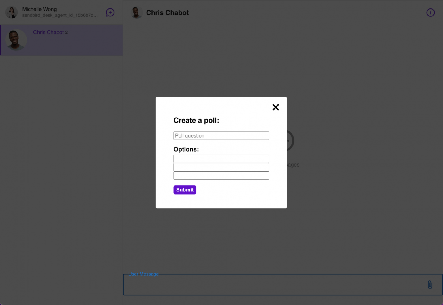 Create a poll dialog box