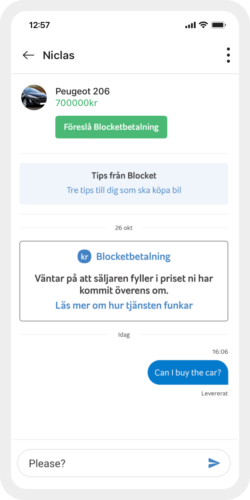 Blog core chat functions