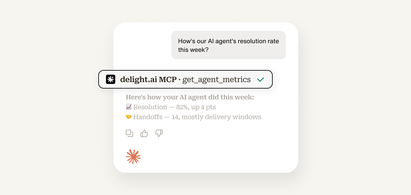 Delight Agent MCP: Your agent's data, in every AI you use