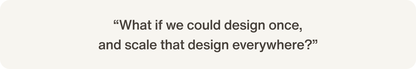 design once and scale everywhere