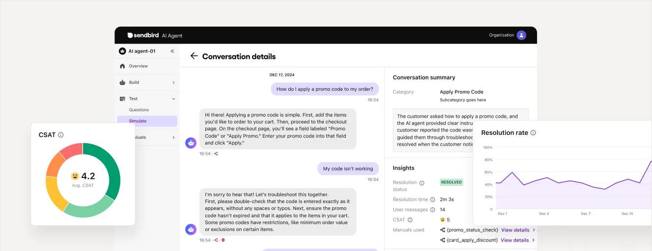 AI agent builder offering transparency for performance and behavior oversight
