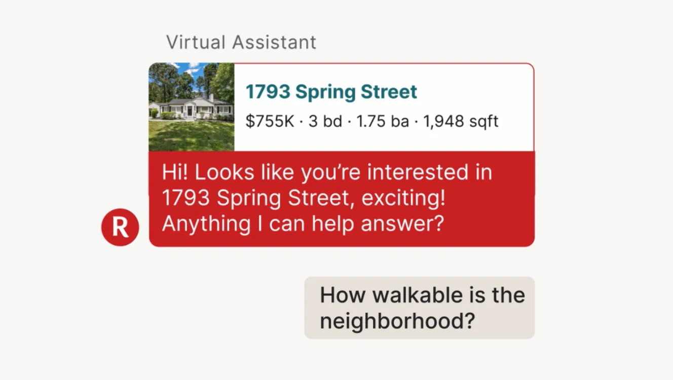 Redfin AI virtual assistant
