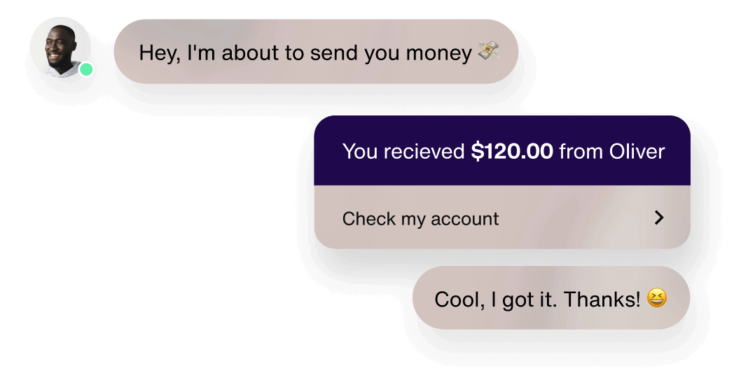 Financial hero chatbubble