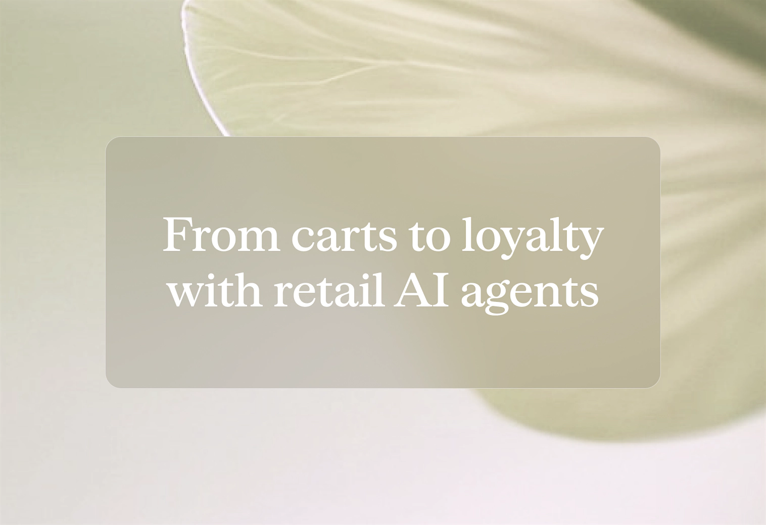 Retail ai agents cs