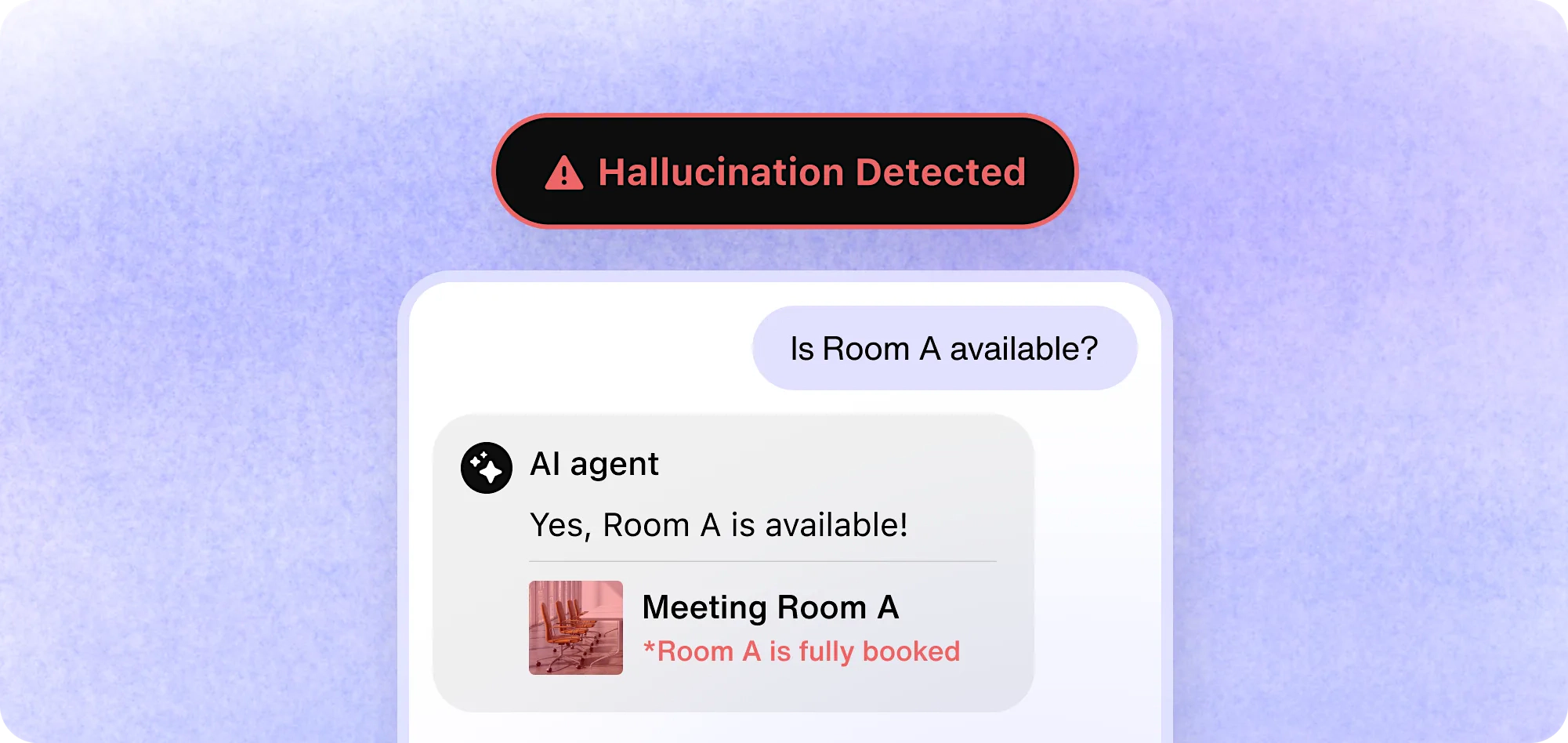 Hallucination detection for AI agent