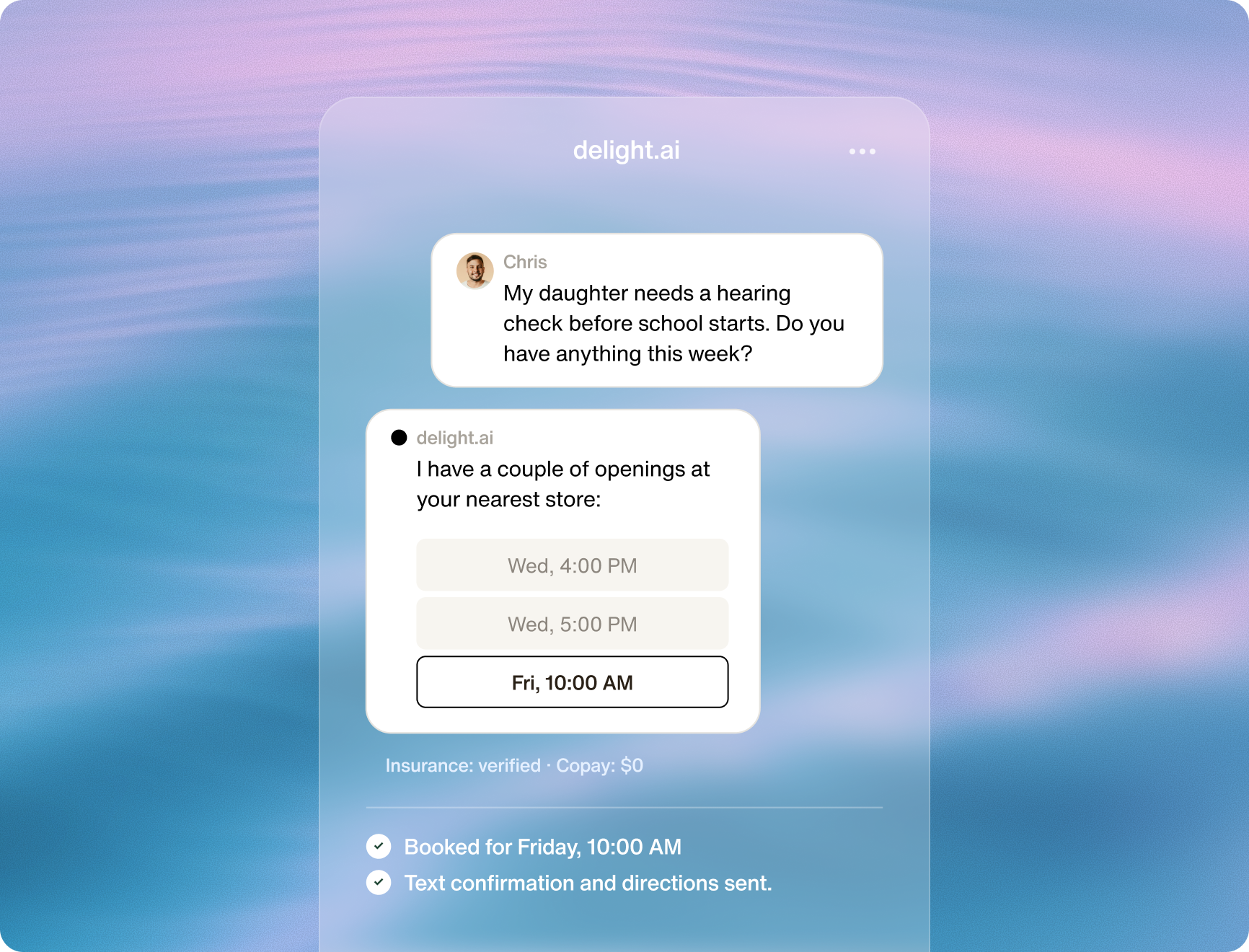 How does delight.ai handle appointment scheduling?