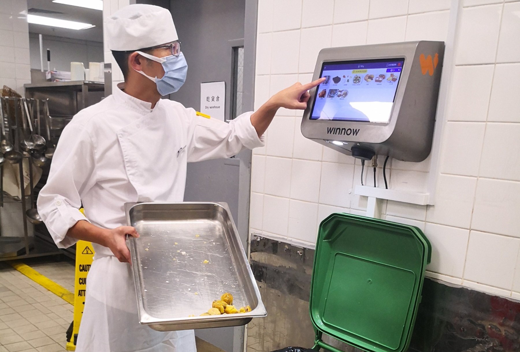 Winnow’s AI system reduces food waste by analyzing usage patterns and improving purchasing decisions.