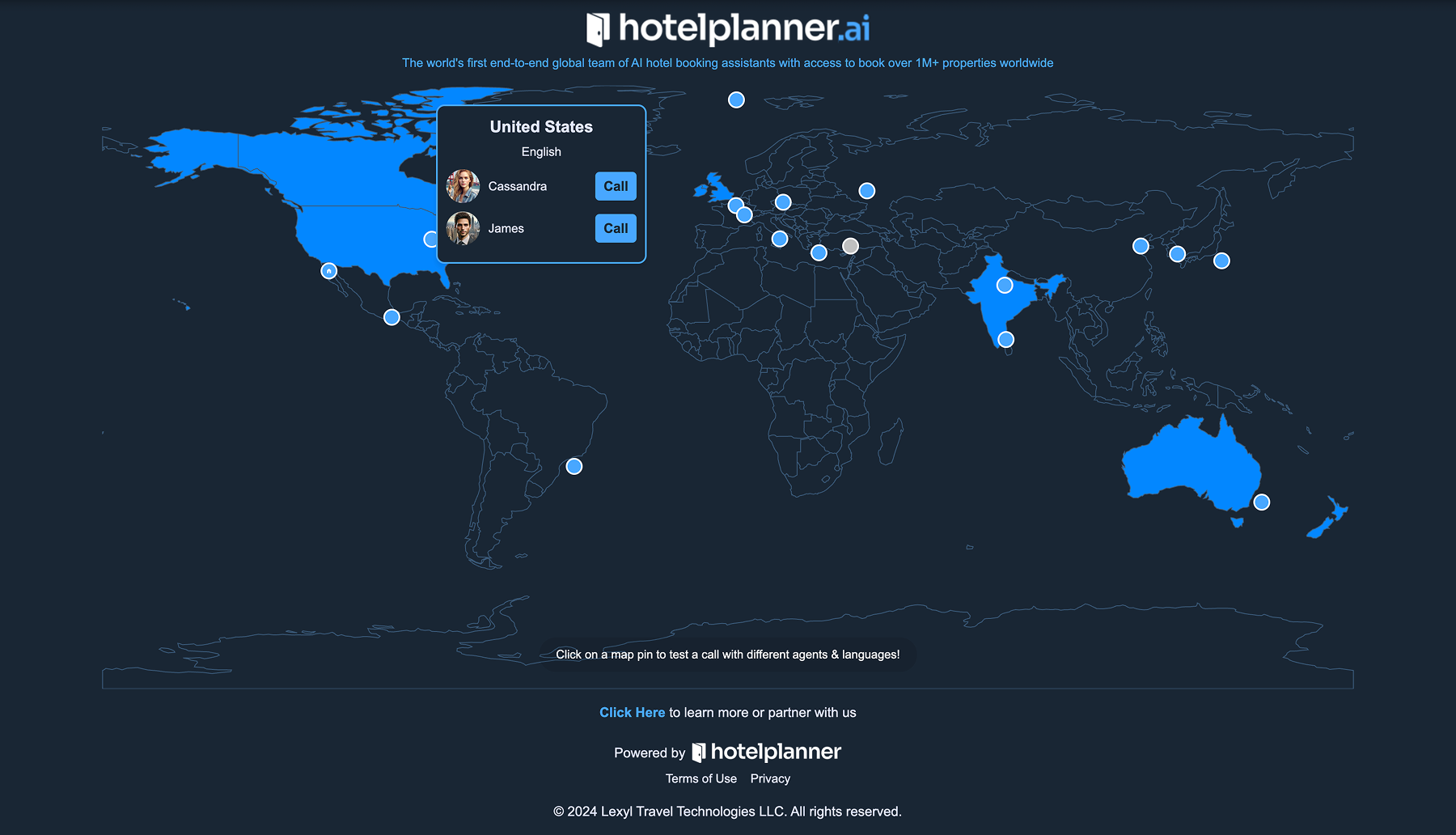 HotelPlanner.com AI voice agents assist travelers with booking hotel rooms and answering inquiries in 15 languages.