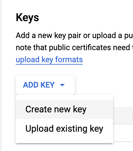 New key