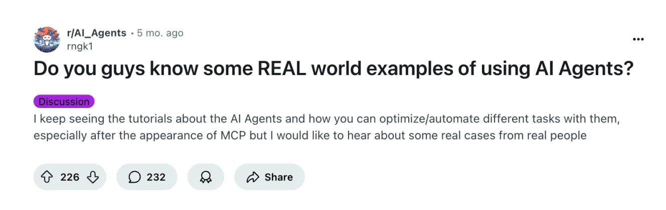 Reddit wonders about real-world use cases and examples of AI agents, Sendbird answers
