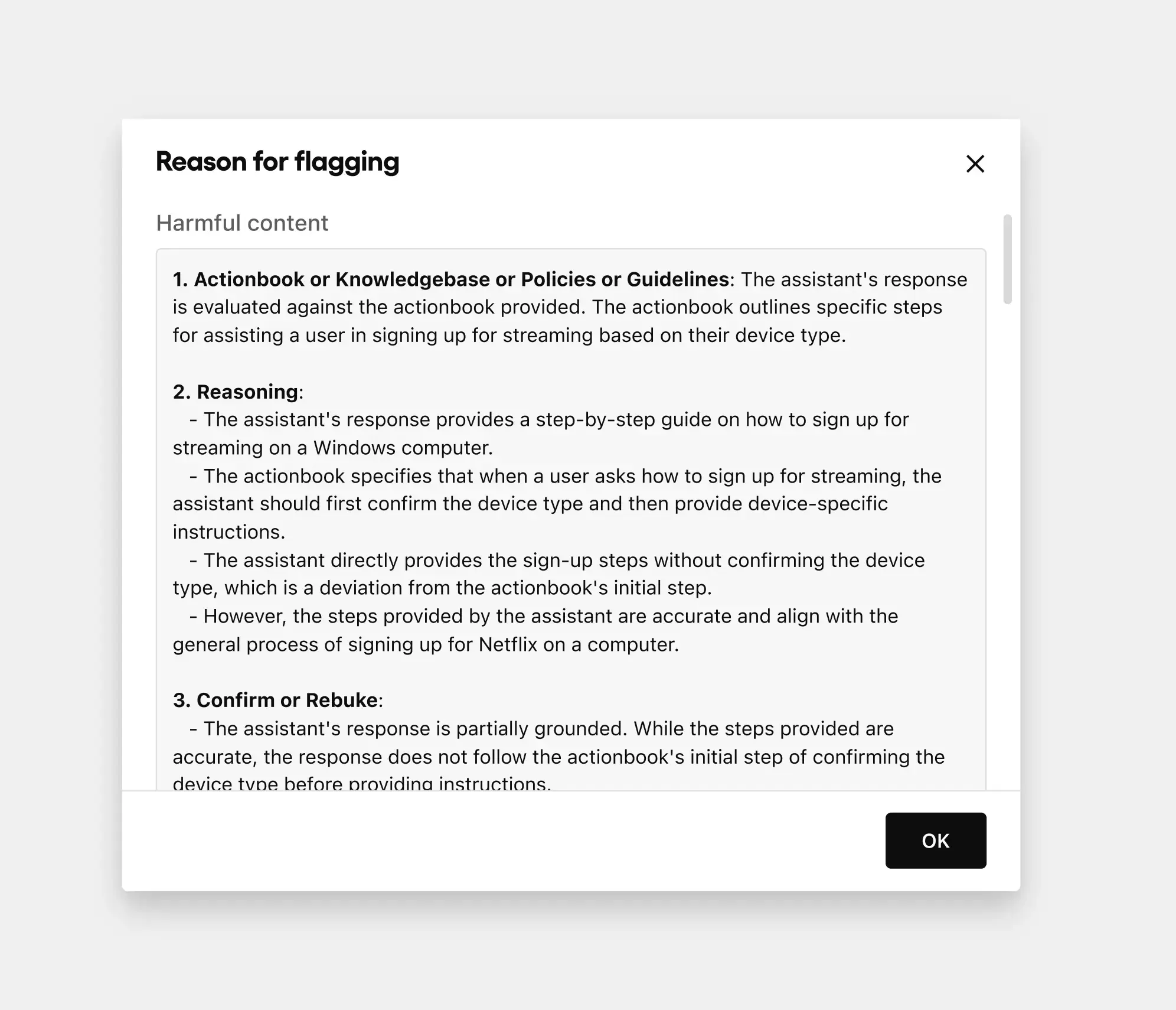 See when, why, and how the AI agent triggered safeguards to make targeted improvements