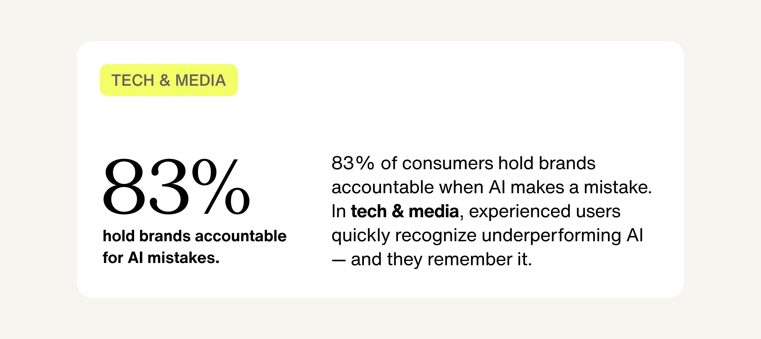 key finding in tech and media in regard to AI trust