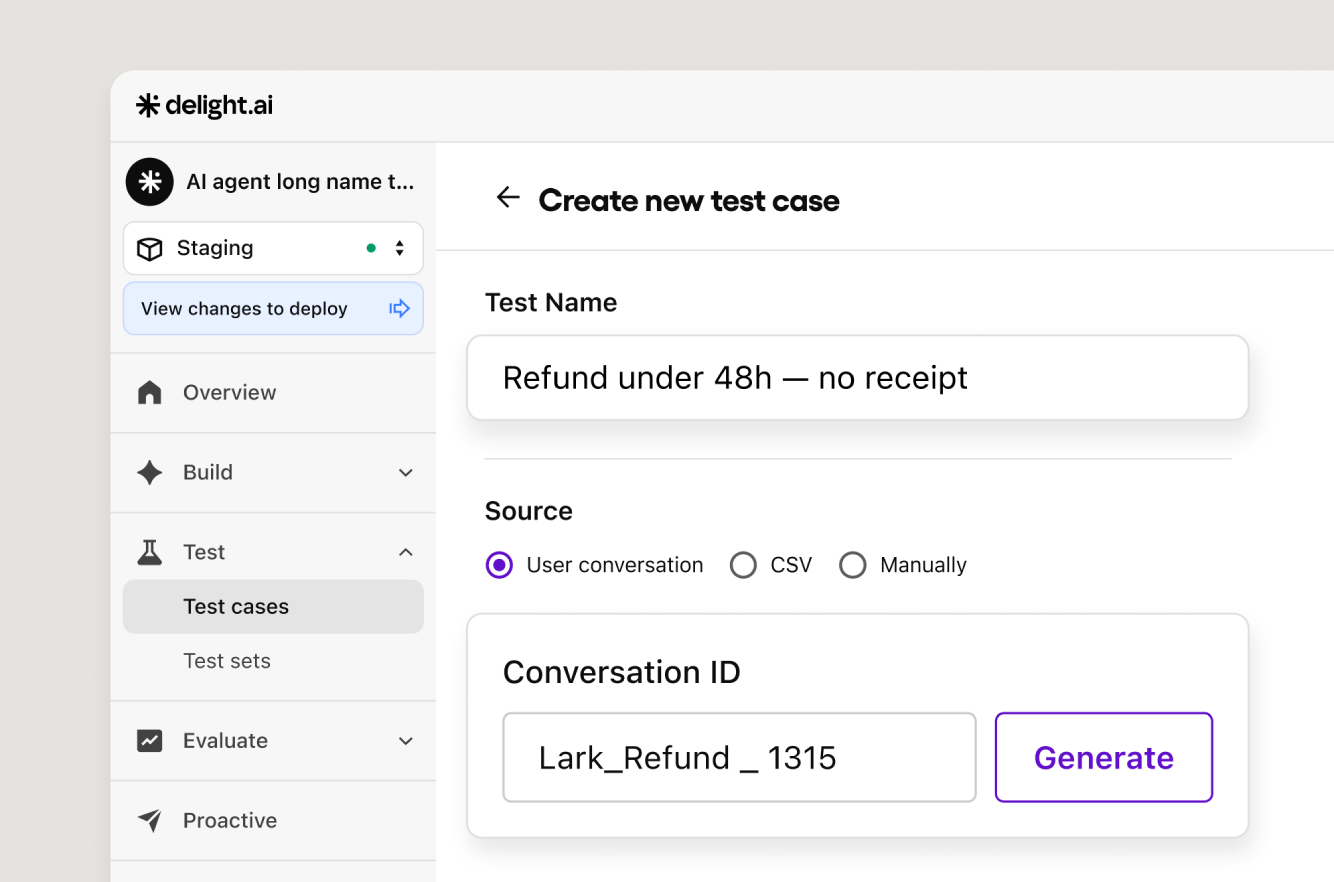 Test Upgrade: Build your AI agent test suite from real conversations