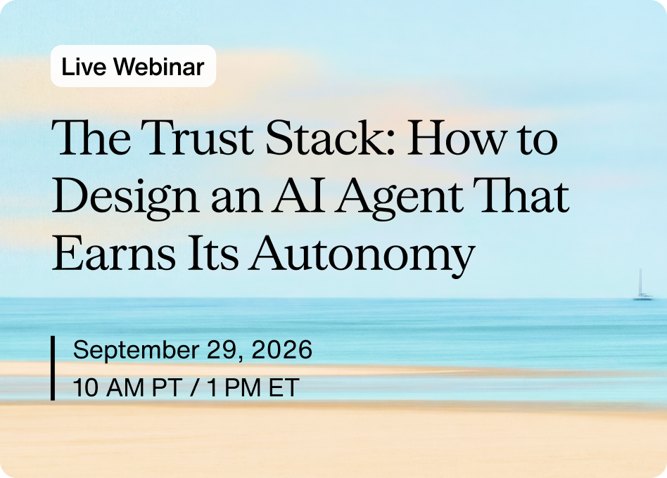 Trust stack design ai agent webinar