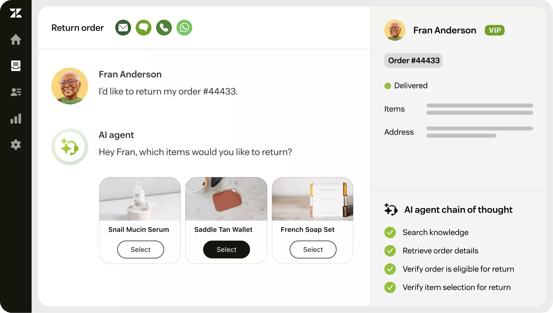 Zendesk AI agent