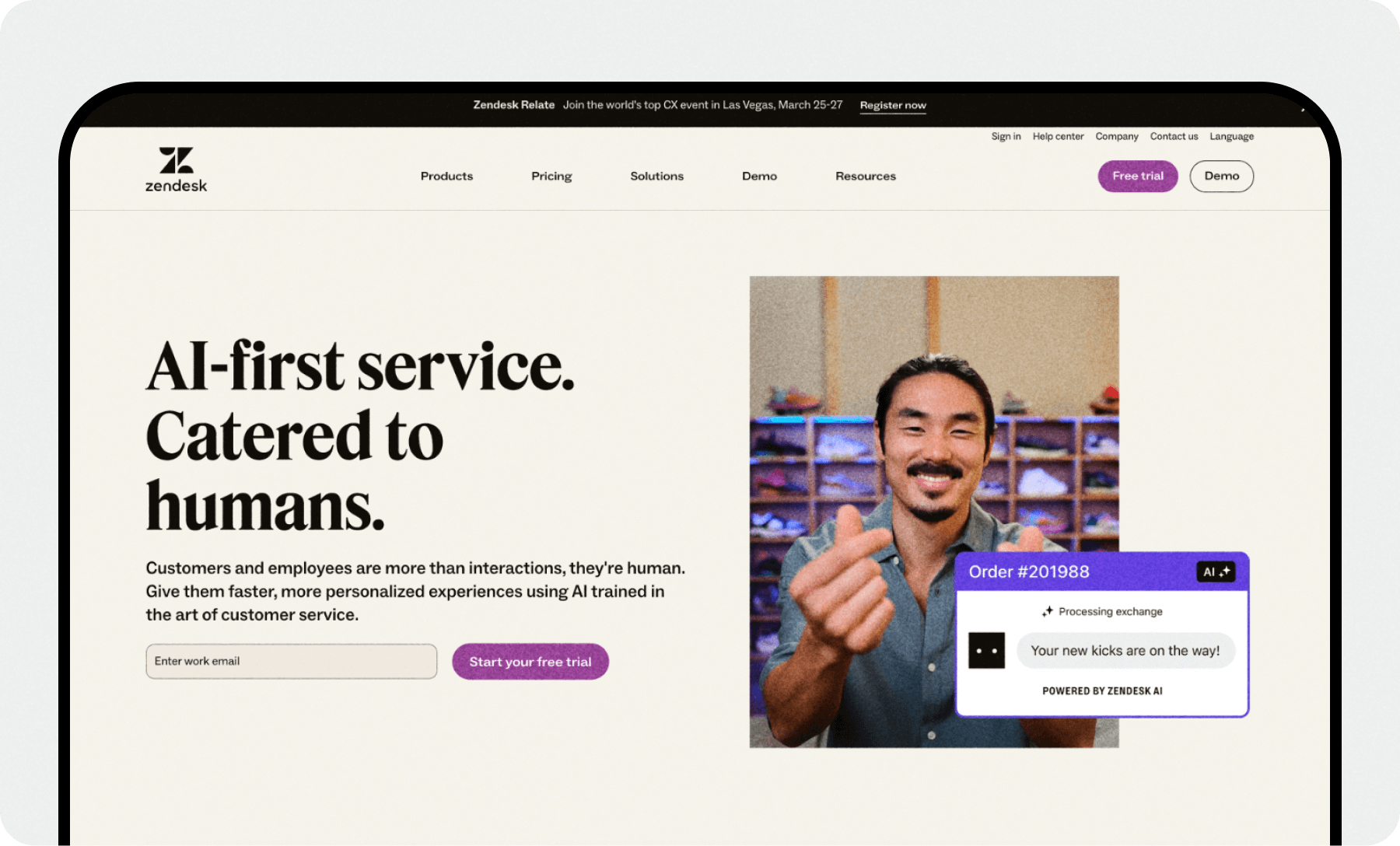 A screenshot of Zendesk